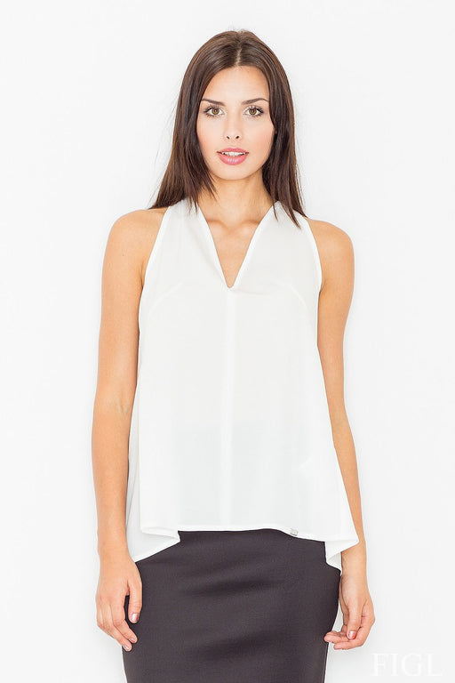 Sophisticated Wrap-Back Blouse with Neckline Detail