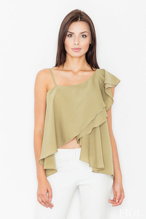 Spectacular Frill Crop Blouse by Figl
