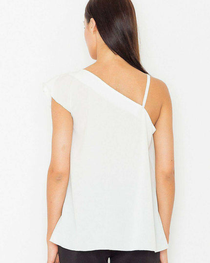 Elegant Frill Accented Silky Crop Top with Ruffled Hem