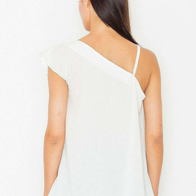 Elegant Frill Accented Silky Crop Top with Ruffled Hem