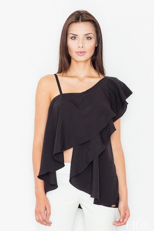 Stunning Frilled Crop Blouse by Figl
