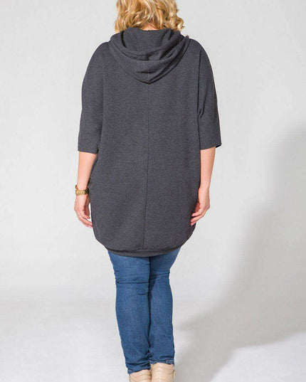 Effortlessly Chic Oversized Blouse in Cozy Cotton-Poly Blend