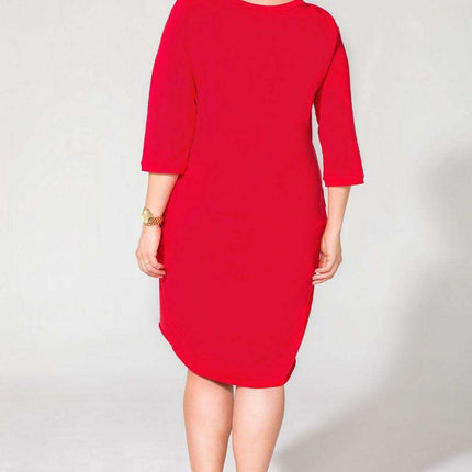 Elegant Knit Daydress with Convenient Hip Pockets - Tessita Collection