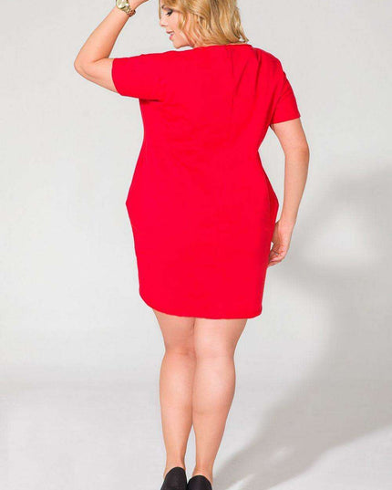 Chic Cotton Daydress with Edgy Raw Edge Accents