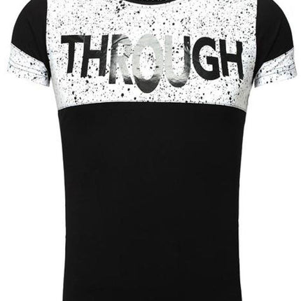 Men's One Hundred Percent Cotton Short Sleeve T Shirt Two Tone Front - Très Elite