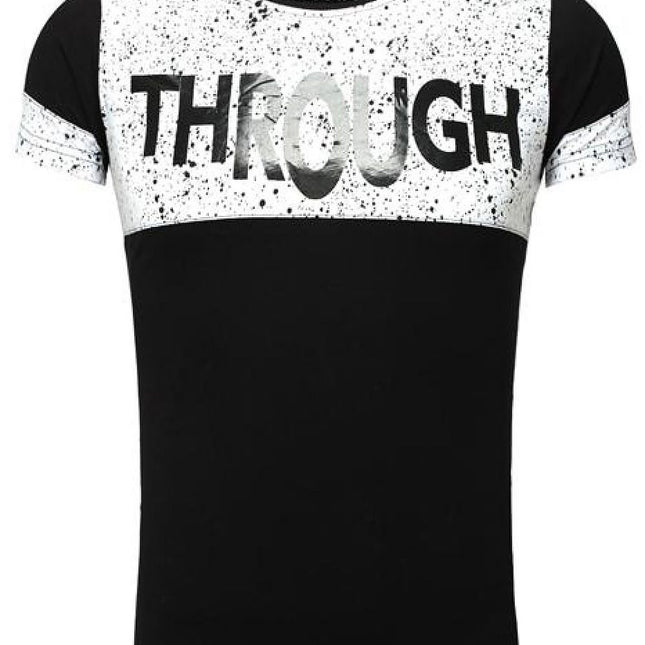 Men's One Hundred Percent Cotton Short Sleeve T Shirt Two Tone Front - Très Elite