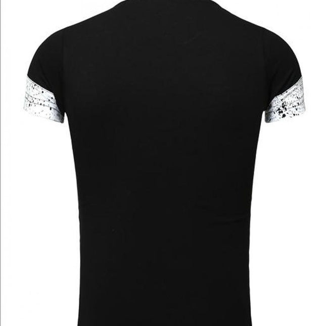 Men's One Hundred Percent Cotton Short Sleeve T Shirt Two Tone Front - Très Elite