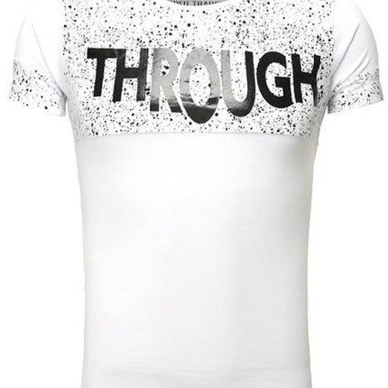 Mens Cotton Short Sleeve T Shirt With Dual Fabric Front And Solid Back - Très Elite