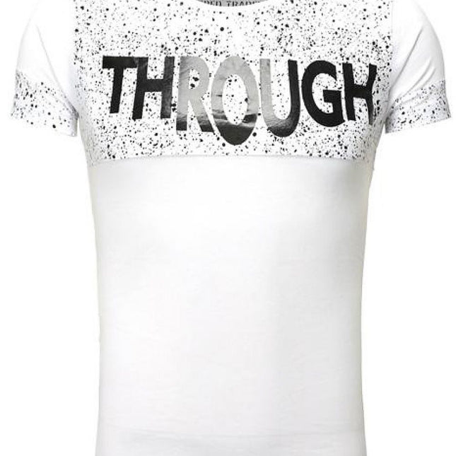 Mens Cotton Short Sleeve T Shirt With Dual Fabric Front And Solid Back - Très Elite
