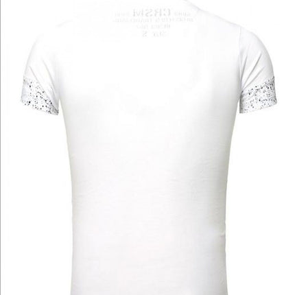 Mens Cotton Short Sleeve T Shirt With Dual Fabric Front And Solid Back - Très Elite