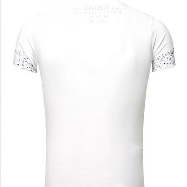 Mens Cotton Short Sleeve T Shirt With Dual Fabric Front And Solid Back - Très Elite