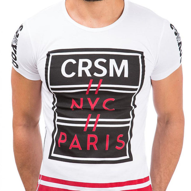 Mens 100 Percent Cotton Short Sleeve T Shirt With Front Print - Très Elite