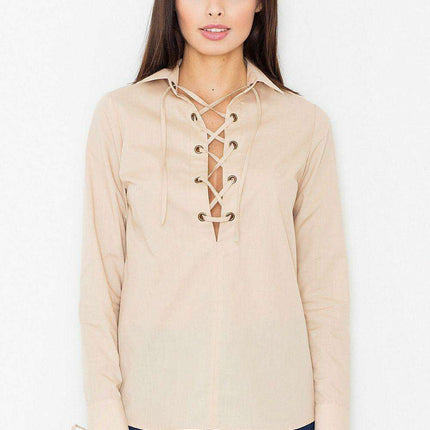 Chic Deep V-Neck Blouse: Timeless Elegance for Any Occasion