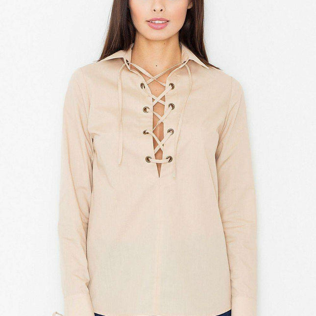 Chic Deep V-Neck Blouse: Timeless Elegance for Any Occasion