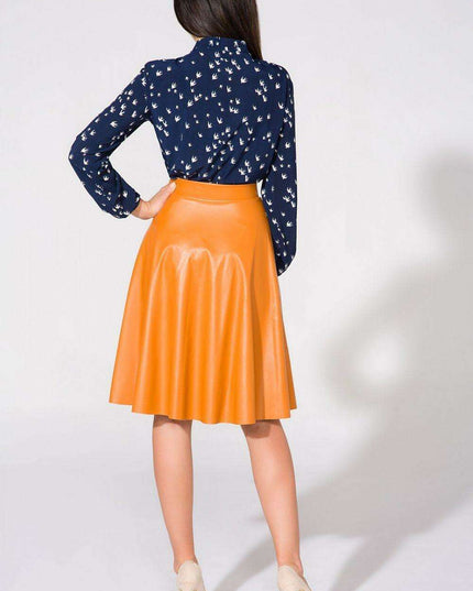 Chic High-Neck Blouse with Bow Accent