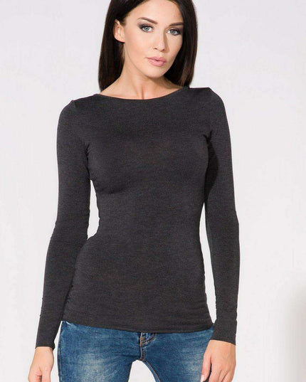 Elegant Knit Blouse with Unique Neckline - Available in All Sizes
