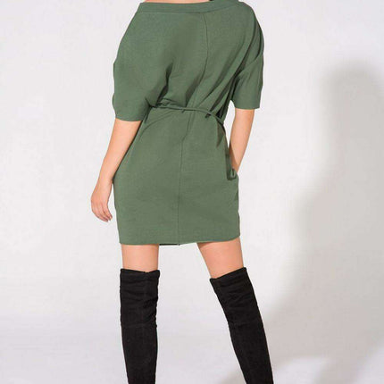 Chic Knit Daydress with Generous Pockets - Tessita Model 61690