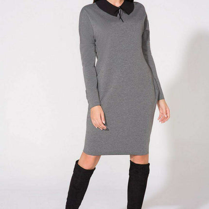 Chic Black Evening Gown with Modern Raw Edges and Stylish Collar