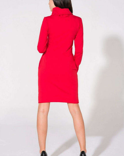 Stylish Knitted Daydress with Unique Chimney Pockets - Tessita Collection 61729