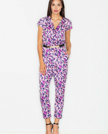 Chic Envelope Neck Jumpsuit with Functional Pockets