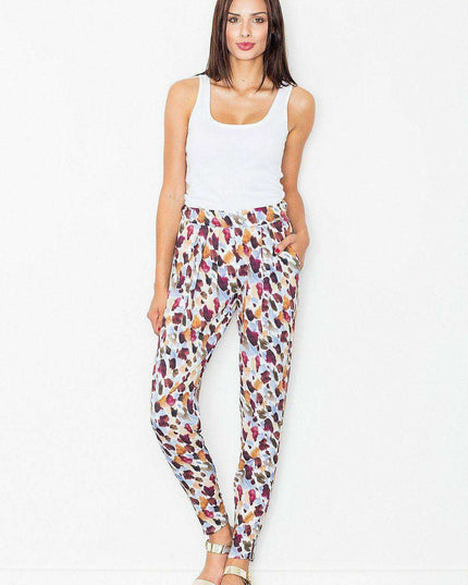Sleek Chic Tapered Trousers - Lightweight Women's Fashion Bottoms with Elegant Design