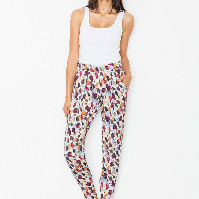 Sleek Chic Tapered Trousers - Lightweight Women's Fashion Bottoms with Elegant Design