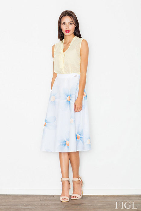 Loose Midi Skirt in Polyester - Size Chart Included