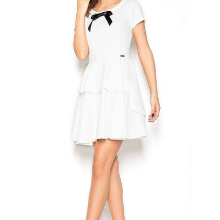 Elegant Bow-Detailed Day Dress