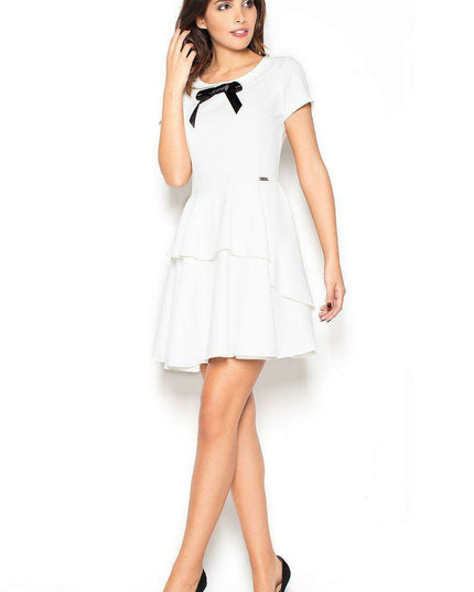 Elegant Bow-Detailed Day Dress
