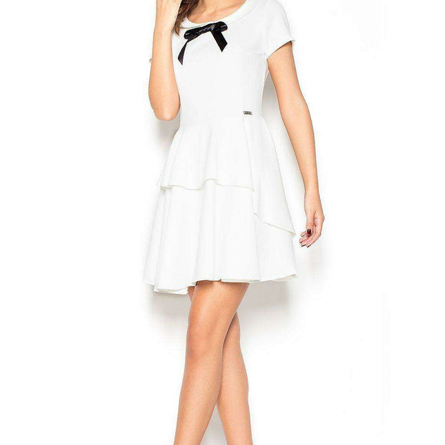 Elegant Bow-Detailed Day Dress