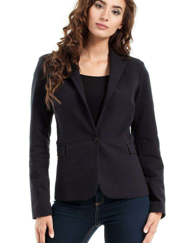 Chic Charcoal Grey Tailored Cotton Blazer with Trendy Rolled Sleeves