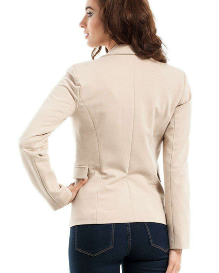 Stylish Cotton Blazer with Rolled Sleeves - Model 63107 Moe