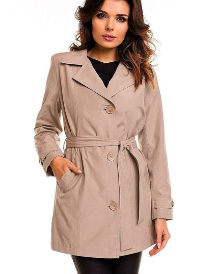 Sophisticated Autumn Trench Coat - Elegant Women's Outerwear