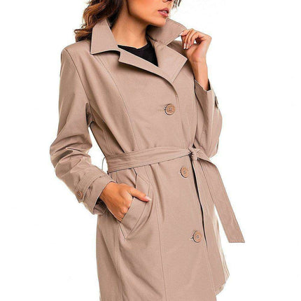 Sophisticated Autumn Trench Coat - Elegant Women's Outerwear