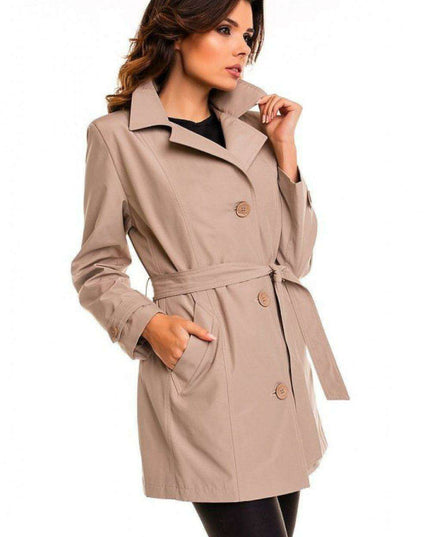Sophisticated Autumn Trench Coat - Elegant Women's Outerwear