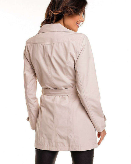 Sophisticated Autumn Trench Coat - Elegant Women's Outerwear