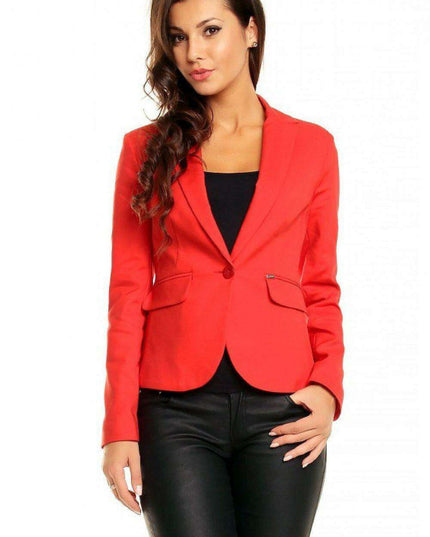 Elegant Pointed Collar Blazer