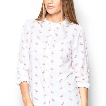 Elegant Katrus Patterned Blouse - Effortless Sophistication