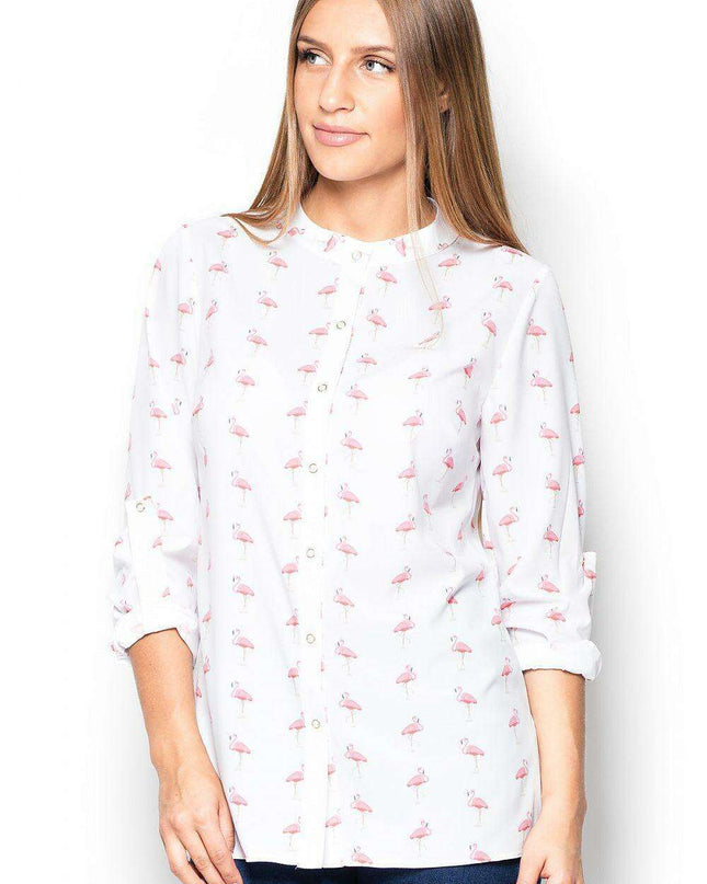 Elegant Katrus Patterned Blouse - Effortless Sophistication