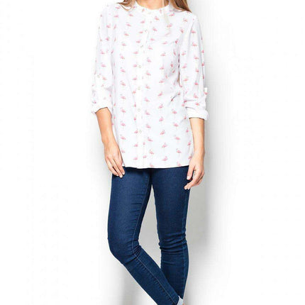 Elegant Katrus Patterned Blouse - Effortless Sophistication