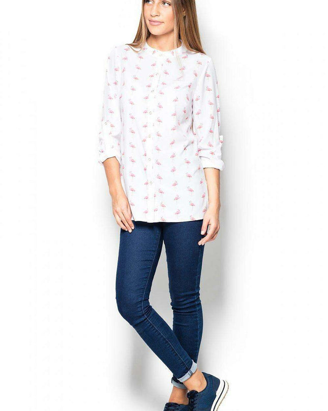 Elegant Katrus Patterned Blouse - Effortless Sophistication