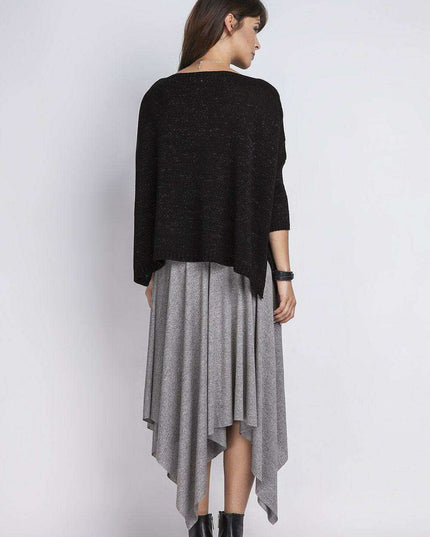 Luxurious Metallic Oversized Knit Sweater MKM