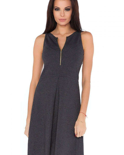 Chic Zippered Knit Dress for Everyday Elegance