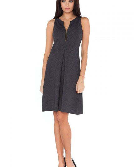 Chic Zippered Knit Dress for Everyday Elegance