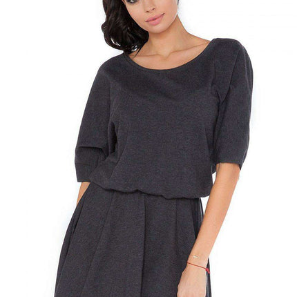 Trendy Raw Edge Knit Casual Dress