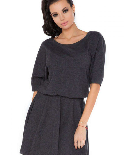 Trendy Raw Edge Knit Casual Dress