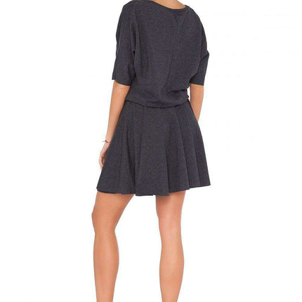 Trendy Raw Edge Knit Casual Dress