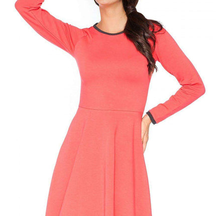 Edgy Chic Casual Knit Day Dress with Unique Raw Edges