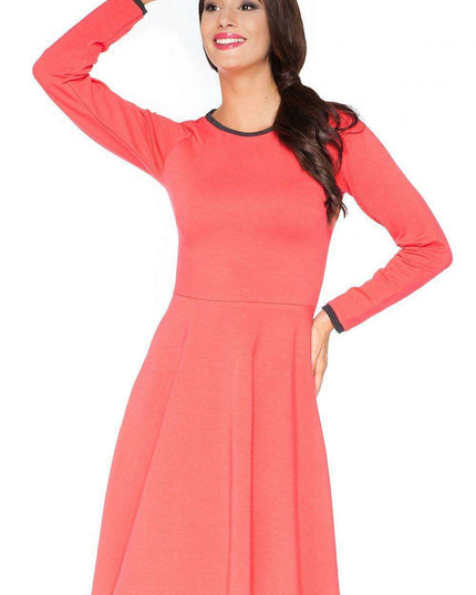 Edgy Chic Casual Knit Day Dress with Unique Raw Edges