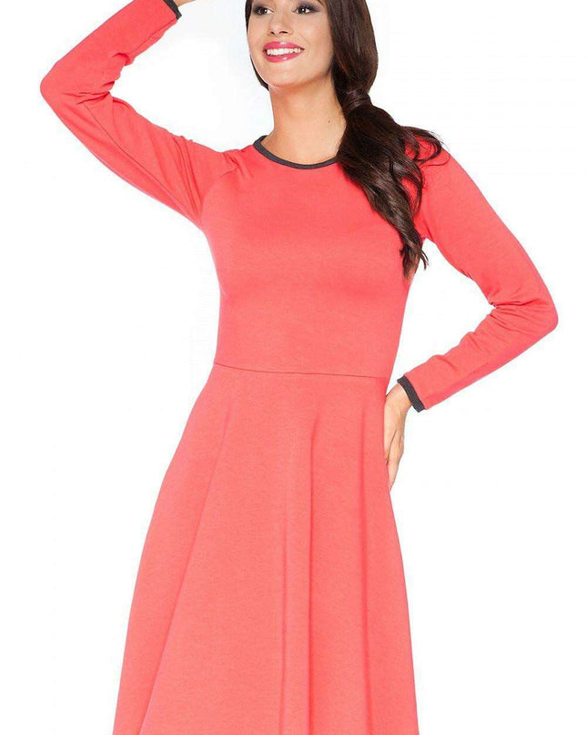 Edgy Chic Casual Knit Day Dress with Unique Raw Edges